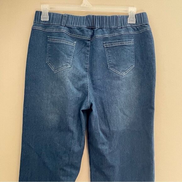 Women’s Blue Elastic Waist Pull-On Jeans Size 32 / Large - Picture 9 of 12